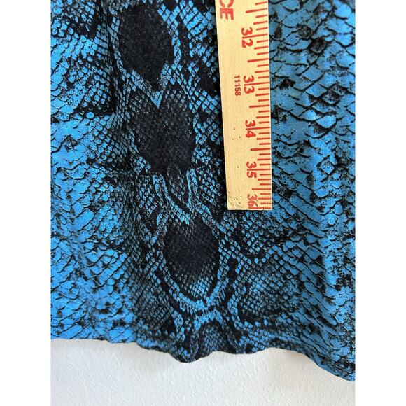 Y2K Fold Over Maxi Dress / Skirt Snakeskin boho stretch hippie Resort 90s Venus - Picture 12 of 12